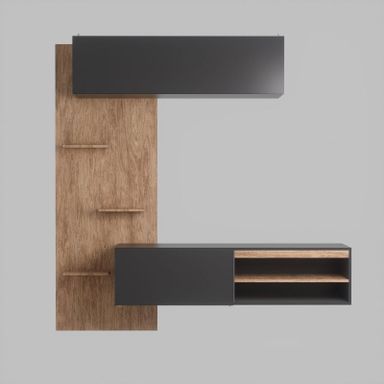 Rack Flotante para TV EMC Olmo Finlandés y Negro