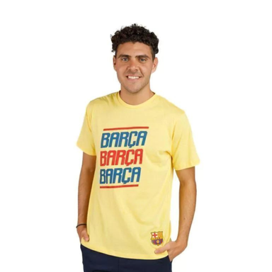 Remera Dribbling Algodón Barcelona Amarillo