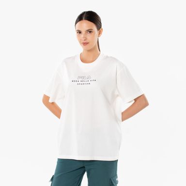 REMERA MUJER FILA VITA OUTLINE OFF WHITE