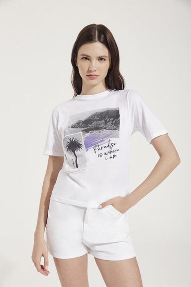 Remera Paradise Blanco