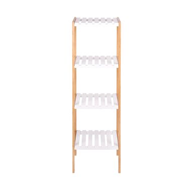 Repisa 4 Niveles 34x33x110 Cm MDF Blanco Cotidiana