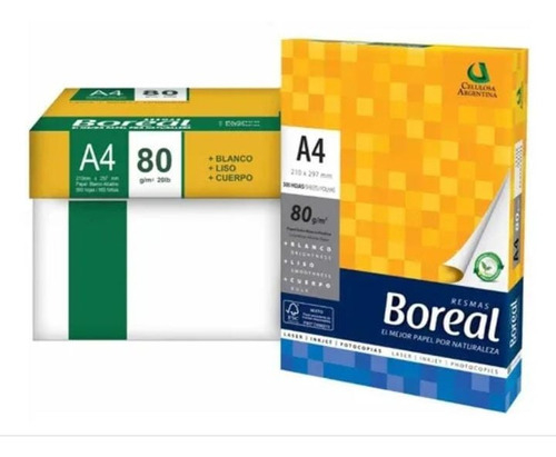 Resma A4 Boreal 80 Gramos 500 Hojas 210mm X 297mm Papel Obra En Precialo Papeles Para Impresión 3299