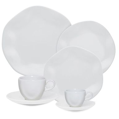 Ryo Blanco - Juego Vajilla 42 Pzas Oxford