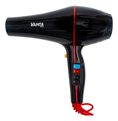 Secador De Pelo Profesional Vanta 3500 1800w Cool Shot Color Negro