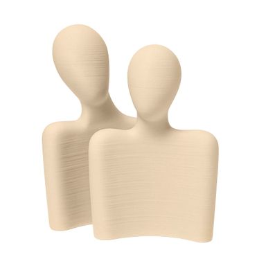 Set 2 Figuras Decorativas 3D Blancas 16 Cm