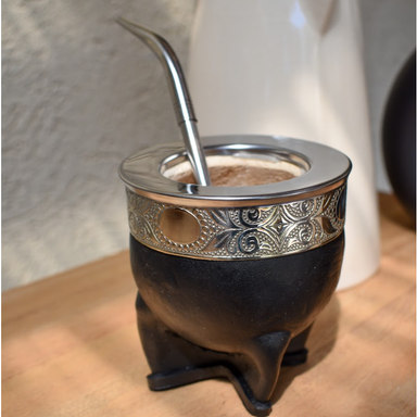 Set Bombilla  Mate Imperial Acero Guarda Espejo