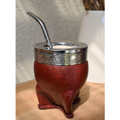 Set Bombilla  Mate Imperial Algarrobo Guarda Pampa