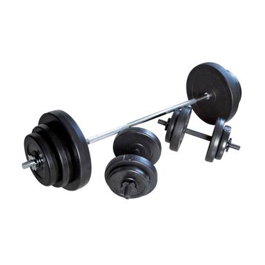 Set Ranbak 50Kg 1 Barra + 2 Mancuernas + Discos + Topes