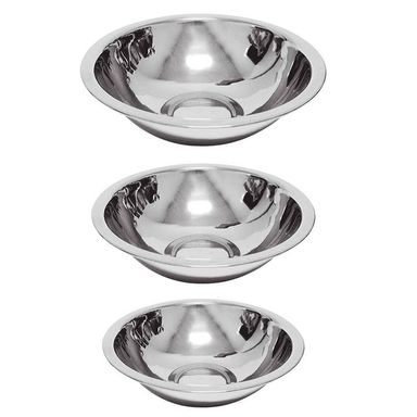 SET X 3 BOWLS DE ACERO INOXIDABLE