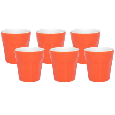 Set X 6 Vasos De Café De 90 Cc Naranja Oxford
