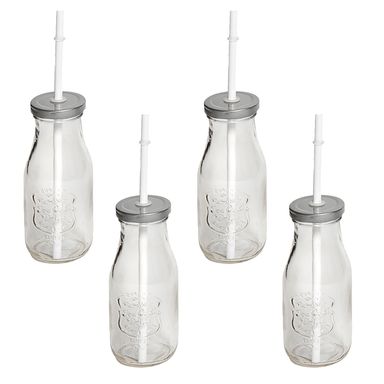 Botellas con Sorbete y Tapa Nouvelle cuisine Plata 4 unid