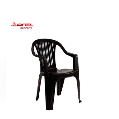Silla De Jardín Garden Life Titan Plástico Con Apoya Brazos Negro
