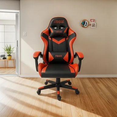 Silla Gamer Noga Stratos Kt Ergonomica Con Ruedas Almohada Rojo