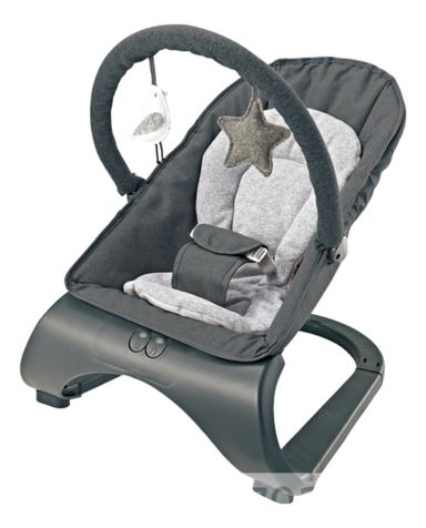 Silla Mecedora Mega Baby 27276 Vibración Musica Hasta 18 Kg Color Gris 7276