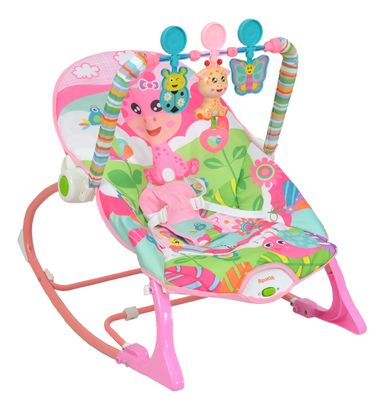 Silla Mecedora Vibradora Bipo Bebé Musical Juguetes Desmontable Rosa