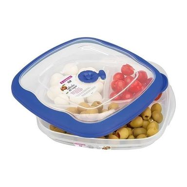 Snack Box Tres Divisiones 1.5Lts. Azul 716