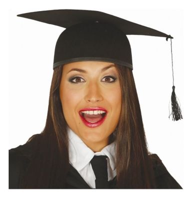 Sombrero / Gorro Graduacion Egresado Birrete Color Negro