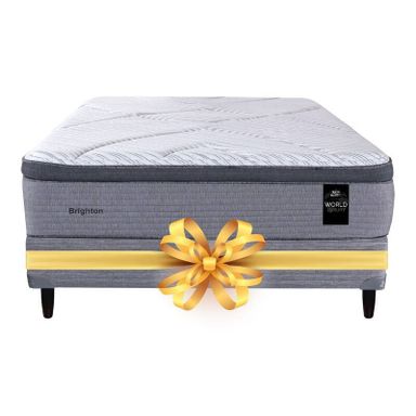 SOMMIER + COLCHON KING KOIL BRIGHTON + WORLD LUXURY 140X190