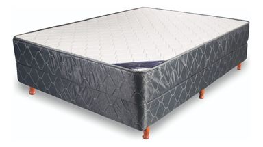 Elite Constantino sommier colchon 2 dos plazas espuma 190x130cm somier color gris oscuro