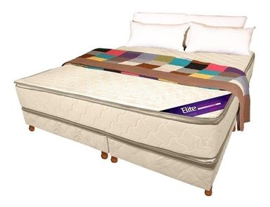 Sommier Colchon King Size 2x2 | Espuma Magno | Doble Pillow Color Blanco