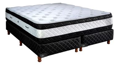 Fisher Milenium - Blanco/Negro - King - 1.9 m - 1.8 m (Incluye: Con base dividida)