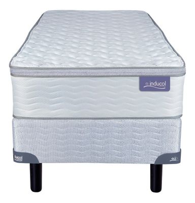 Inducol Resortes April 1 plaza conjunto sommier 190cm x 80cm de resortes con pillow