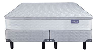 Conjunto Sommier Inducol April Súper Queen de 200cmx160cm Resortes Con Pillow