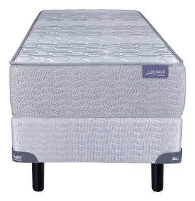 Conjunto Sommier Inducol Dorada Premium 1 plaza de 190cmx80cm Alta Densidad.