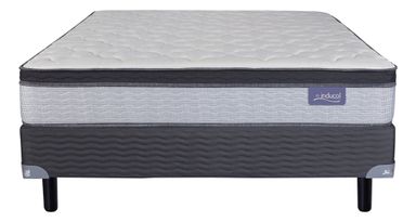 Inducol Sommier Resortes Pocket Firm color blanco 2 plazas de 190cm 130cm color gris