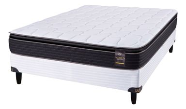King Koil Comfort Sensations Finesse - Blanco/Negro - 2 1/2 plazas - 1.9 m - 160 cm