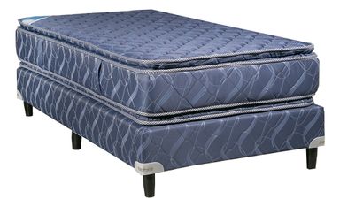 Conjunto Sommier Maxiking Espejo de Luna 1 1/2 plaza de 190x100cm de Resortes