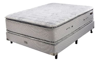 Piero Montreaux II Pillow Top - Gris/Blanco - 2 1/2 plazas - 1.9 m - 1.4 m