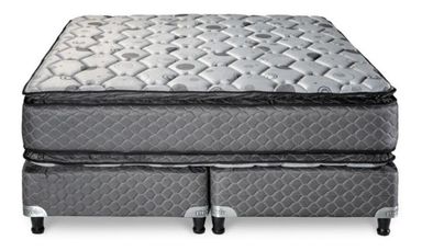 Sommier Piero Regno Pillow 200 X 200 King Size Resortes Color Gris oscuro