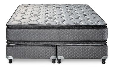 Sommier Piero Regno Pillow Top 200 X 160 Resortes Color Gris oscuro