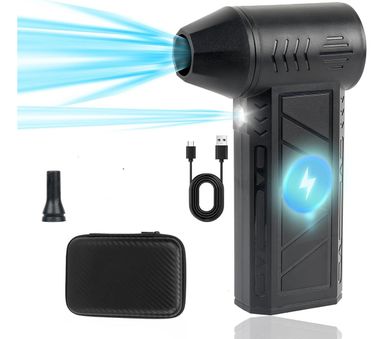 Soplador de alta potencia pistola Mini Jet Turbo led estuche color negro