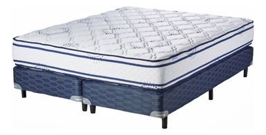 Suavestar Espuma Atmosphere - Azul/Blanco - Súper king - 2 m - 2 m (Incluye: Con base dividida)