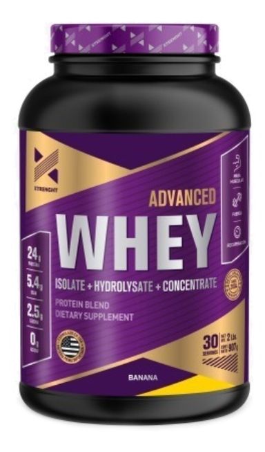Suplemento Xtrenght Nutrition Advanced Whey sabor banana de 907g