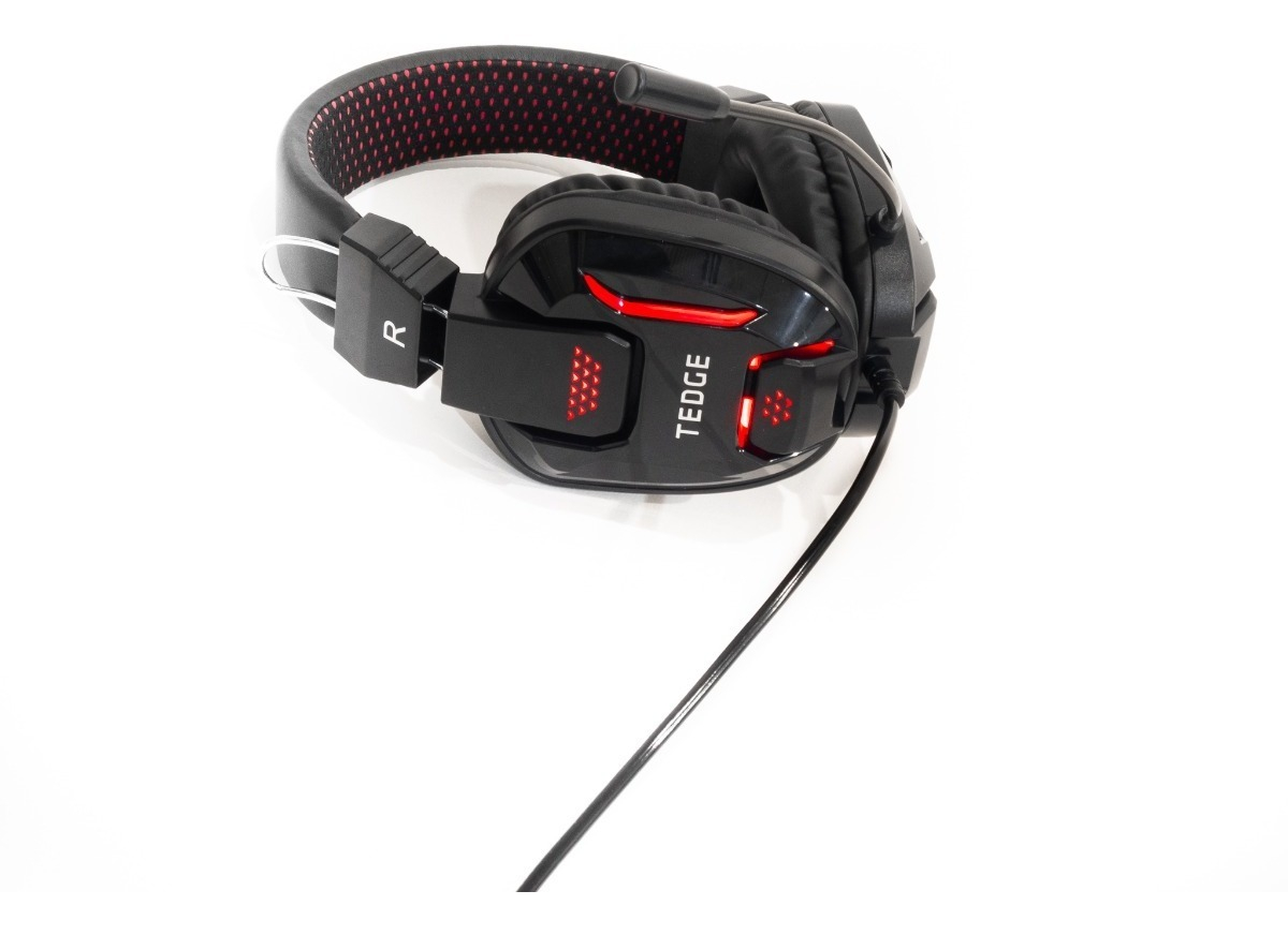 Auriculares Gamers Con Cable Y Microfono Tedge Color Negro en