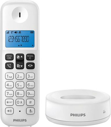 Telefono Inalámbrico Philips D1311/77 Blanco
