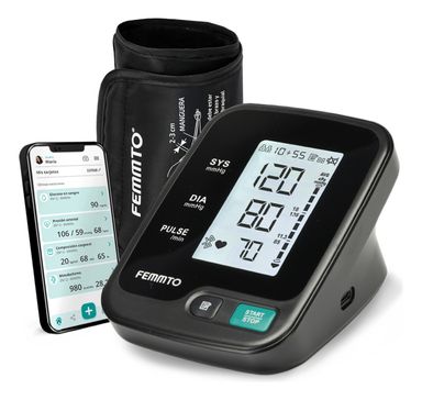 Tensiometro Digital Brazo Bluetooth Batería USB Medidor Presion Arterial Enfermeria Automatico Femmto