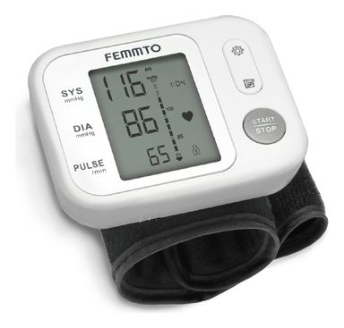 Tensiometro digital Muñeca Aparato tomar presion arterial Medidor Automatico Femmto