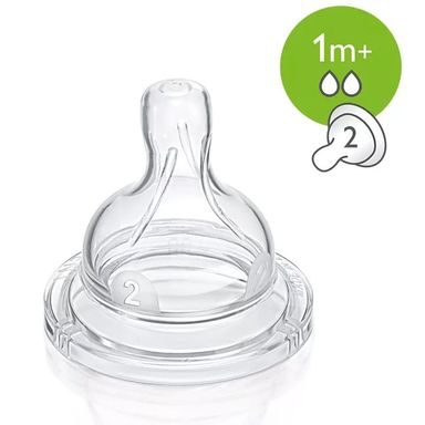 Tetina Classic Philips AVENT flujo lento, 1 m+ (2 orificios) SCF632/17