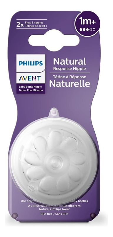 Tetina para mamadera Philips Avent Natural SCY963/02 - pack de 2