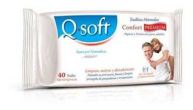 Toallas Húmedas Q-soft Adultos X40. Hipoalergénicas
