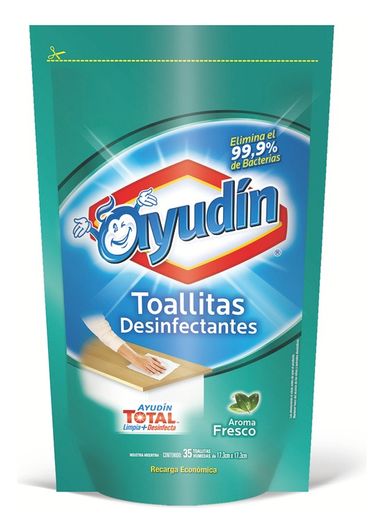 Toallita desinfectante Aroma Fresco Ayudín envase económico 35 u