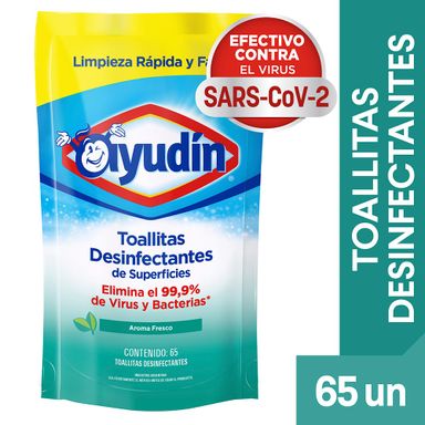 Toallitas Desinfectantes Ayudín Fresco (Doy Pack) 65 Un