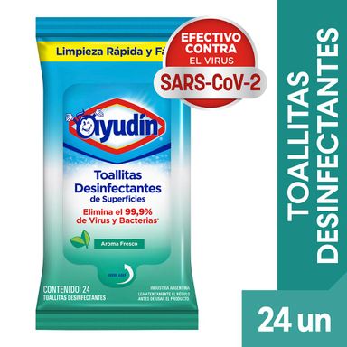 Toallitas Desinfectantes Ayudín Fresco (Flowpack) 24 Un