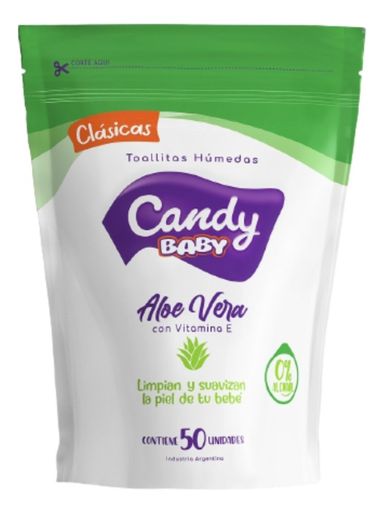 Toallitas Húmedas Aloe Vera Clásicas Hipoalergénica X 50u