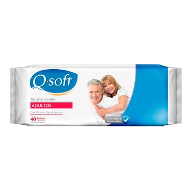Toallitas Húmedas Q-Soft Adultos 40 U