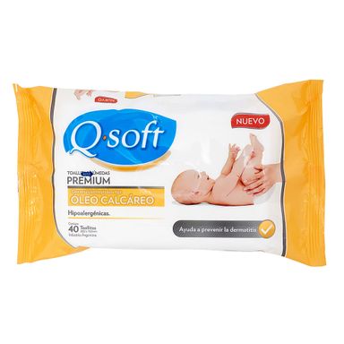 Toallitas Húmedas Q-Soft Con Oleo Flow 40 Un